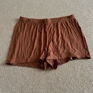 Skims Copper Knit Pajama Shorts, Size XL NWT